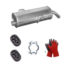 Endschalldämpfer Auspuff für Peugeot 206CC 1.6i 16V 110PS  TU5J + Montagesatz