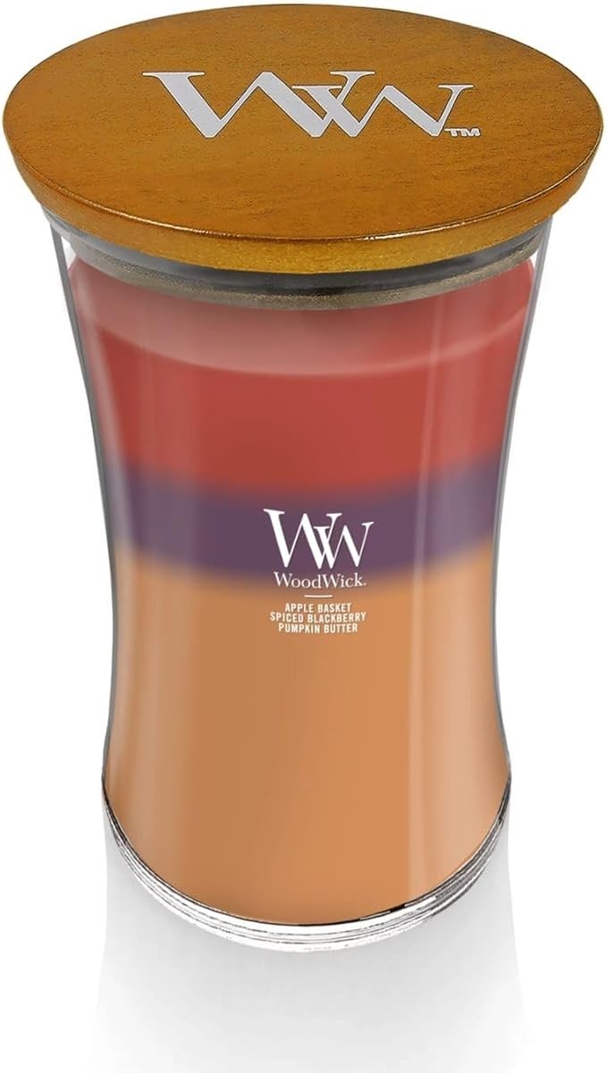 WoodWick Hourglass Candle Autumn Harvest Trilogy 21.5 oz LAR