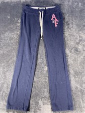 Abercrombie Fitch Heritage Logo Sweatpants Women S Navy Blue Flare Y2K Jogger