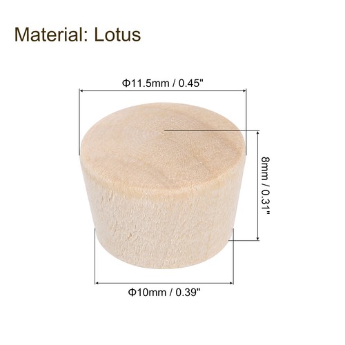 150 Pezzi Tappi in Legno, per Fai da Te 10mm/0.39" Plug per Fori - Photo 2/6