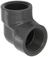 Spears 808 Series PVC Pipe Fitting, 90 Degree Elbow, Schedule 80, 3/4" NPT Femal