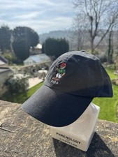 Polo Player Bear Ralph Lauren Cap Black Strapback Hat Mallet Embroidered Rare