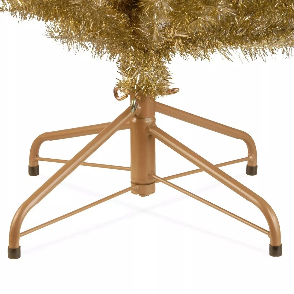 Árbol de Navidad artificial delgado oropel champán National Tree Company 7' (25D) Foto 2 de 4