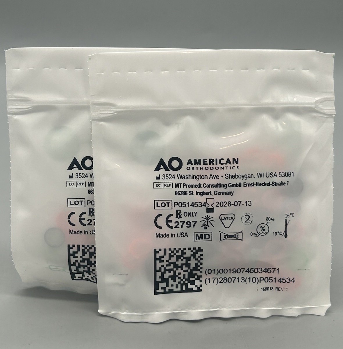 Elásticos extraorales american orthodontics por sobre con 100 ligas
