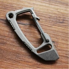 Titanium Alloy Multi-purpose Tool EDC Key Chain Hang up Carabiner Pry Bar Opener