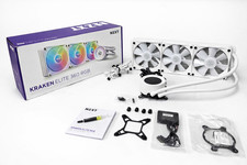 NZXT Kraken Elite 360 RGB White Liquid CPU Cooler Kit, 360mm Radiator, Intel/AMD