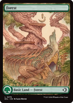 x4 Forest Full Art Basic Land ECL Lorwyn Eclipsed MTG 278 M/NM 4x