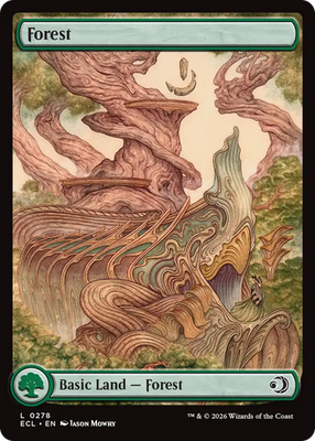 x4 Forest Full Art Basic Land ECL Lorwyn Eclipsed MTG 278 M/NM 4x