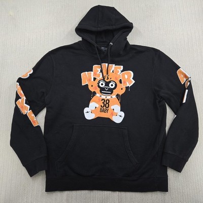 Never Broke Again Hoodie Mens XL Black 38 Baby Bear Youngboy Hip Hop Fleece