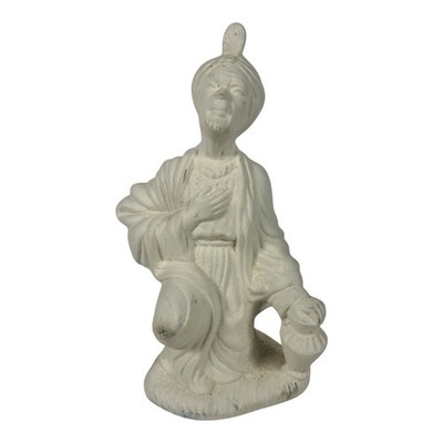 Vintage Euro Ceramics Nativity Wise Man Figurine 1970 Kneeling Magi Bisque