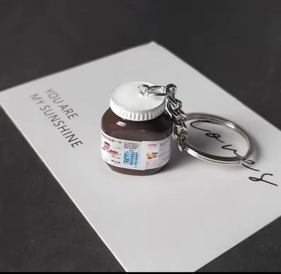Nutella Schlüsselanhänger | Mini Nutella Glas | 8,8 cm | Schlüsselring