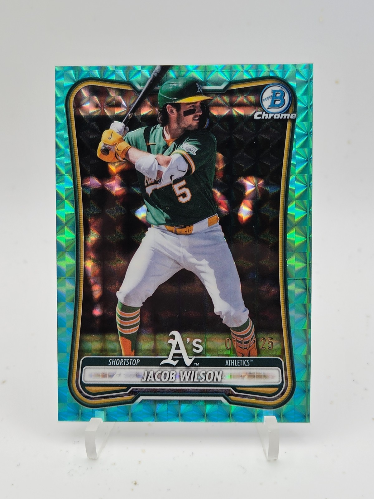 Jacob Wilson 2026 Bowman Chrome Green Color Match Geometric /125 PWE