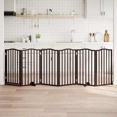 Hundetor Absperrgitter Hunde Schutzgitter Hundegitter Faltbar Pappelholz vidaXL