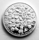 Emojis Series Smiley Face Round, 1 Troy Ounce .999 Fine Silver