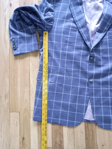 Santoria Castangia Mens Jacket Sal Lauretta Inherited Window Pane Purple 58 Flaw - Picture 18 of 24