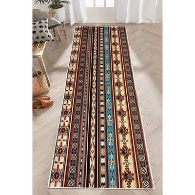 Southwestern Runner Rug 2x6,South Western Native American Tribal Farmhouse St...