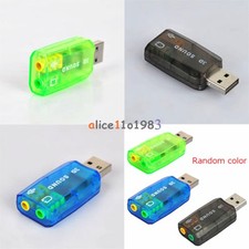 USB 2.0 to 3D AUDIO SOUND CARD ADAPTER VIRTUAL 5.1CH SOUND TRACK AM