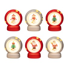 Christmas Themed Night Light With Soft Glows USB Rechargeable Desk Lamp