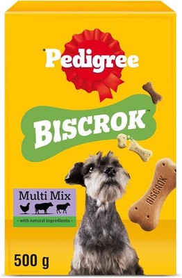 Pedigree Biscrok Multi Mix Anti-Stress Dog Bone Cookies 500g UK