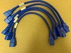 5X Blue  Heavy Duty Locking Power Extension Cord C13 TO C14 14AWG 15A/250V 18"