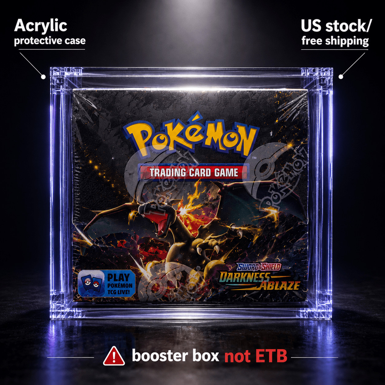 Booster Box Acrylic Display Protector Magnetic Closure 99% UV Rejection
