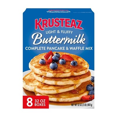 Krusteaz Light and Fluffy Buttermilk Complete Pancake Mix,32 oz Box (Pack of 8)