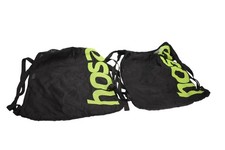 Hosa Mesh Drawstring Backpack Bags Lot Of 2 Black Green Logo Sports Gym Gear