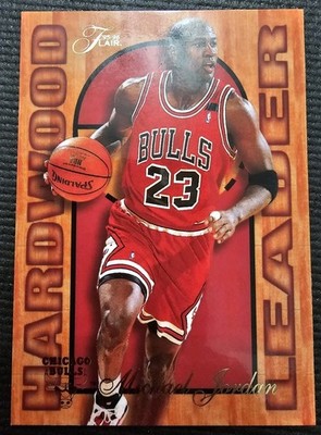MICHAEL JORDAN 1995-96 Flair Hardwood Leader Insert 4 of 27 Chicago Bulls