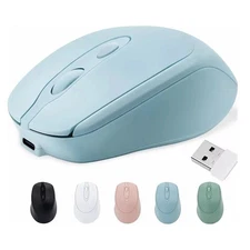 Bluetooth 2.4G Rechargeable Wireless Mouse Silent 1600DPI for PC Laptop Mac