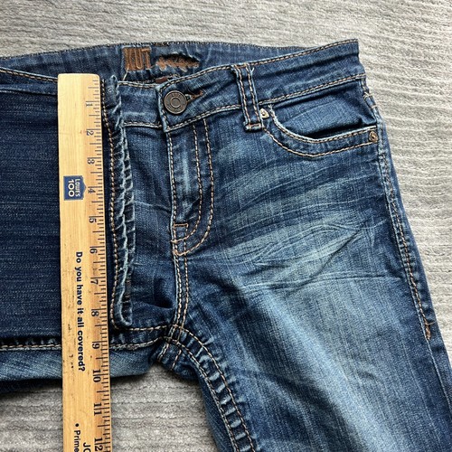 Jeans KUT From The Kloth talla 8 para mujer rectos tiro bajo lavado medio azul denim - Imagen 7 de 10