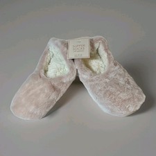 Target Peach Faux Fur Slipper Socks Slip Resistant Women M/L 8-10
