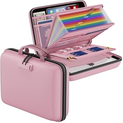 Fireproof File Organizer with Lock, Hard-Shell Case Fireproof Document Box wi...