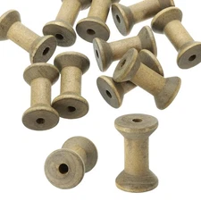 10Pcs Wooden Empty Spools 2" x 1.4" Sewing Thread Spool Brown