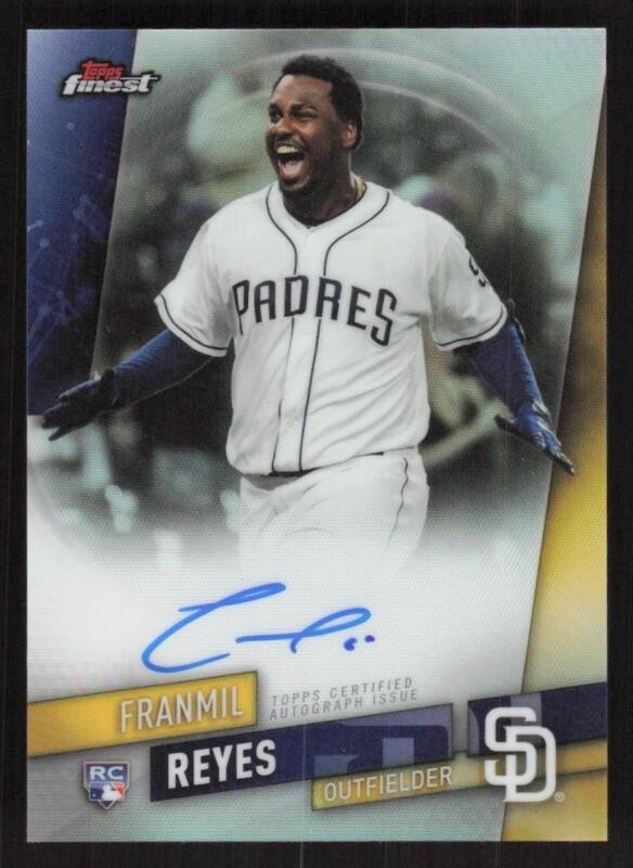 2019 FINEST FRANMIL REYES FA-FR MINT RC AUTOGRAPHS BASEBALL SAN DIEGO PADRES