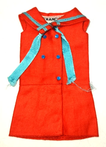 Vintage MATTEL BARBIE 1965 FRANCIE Red Sailor Dress  #1220