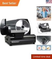 EMT-625B Precision Electric Meat Slicer - 7.5" Removable Blade, Adjustable Th...