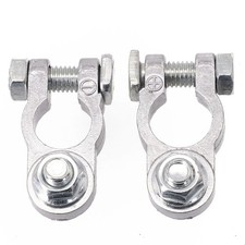 1pair Car Battery Terminal Clamp Adjustable Conductive Gauge Positive Negative