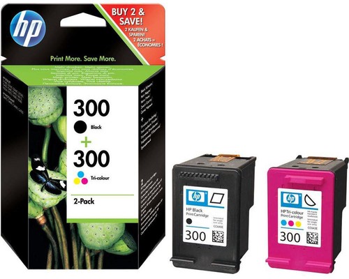 Genuine Black \u0026 Colour HP 300 Ink 
