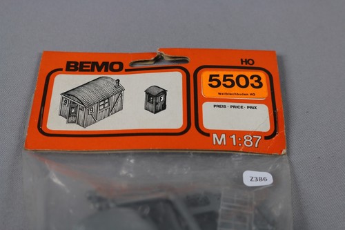 Z386 BEMO 5503 Maquette train Ho 2 cabane de chantier tole arrondi + guerite | Zustand: Neuf