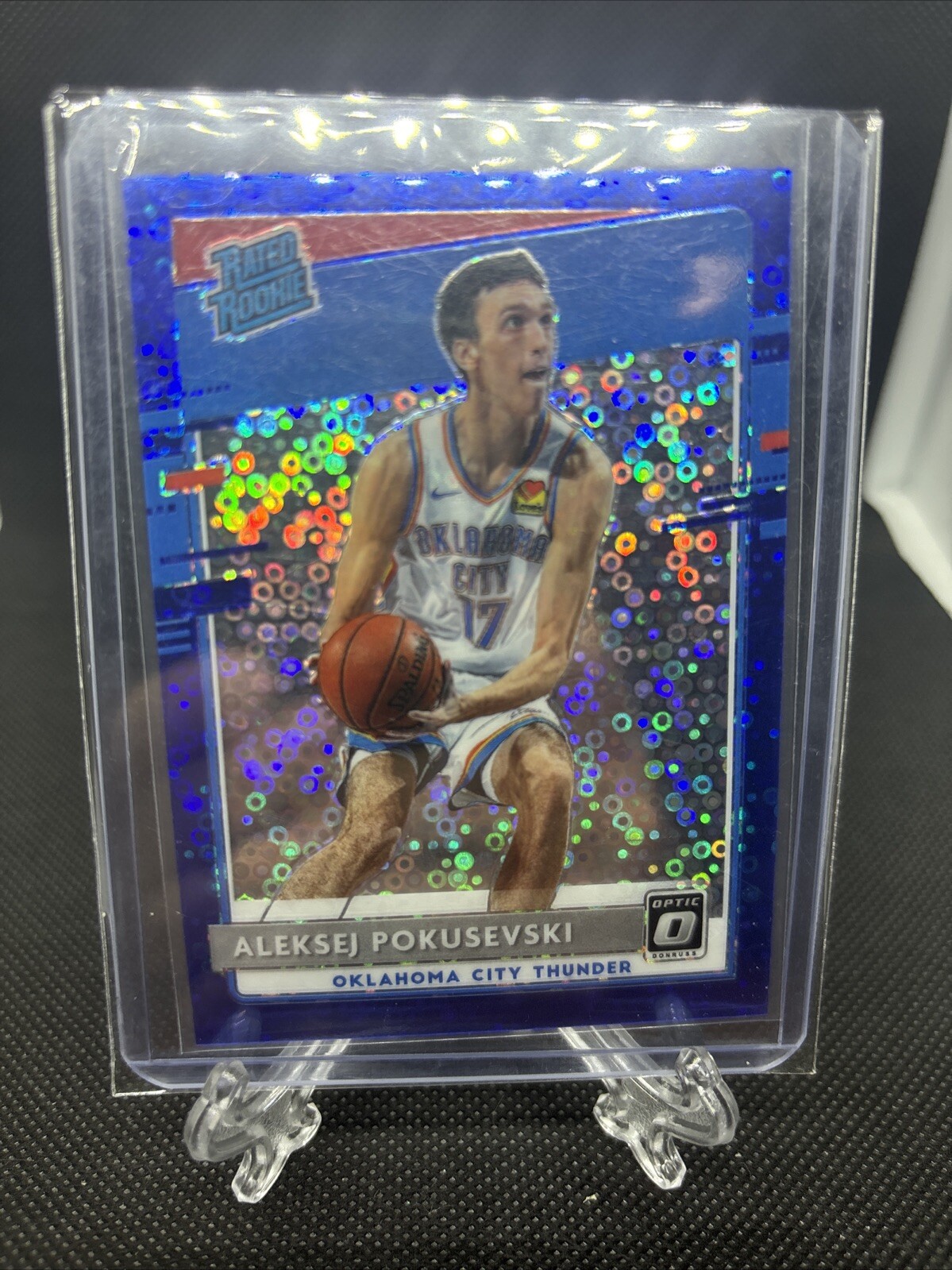 Aleksej Pokusevski 2020-21  Optic #167 RATED ROOKIE Fast Break Blue Disco  /50