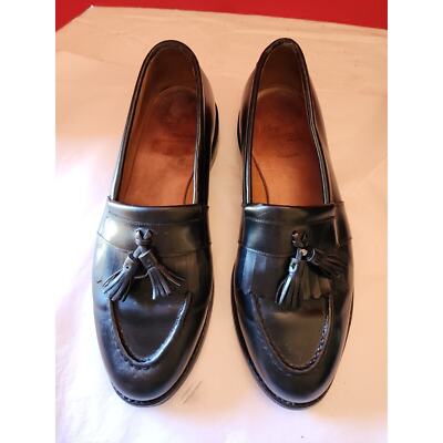 Allen Edmonds Newport Black Leather Tassel Loafers Size 9 Allen Edmonds Newport Dress Shoes Tassel Loafers Black  main image 4
