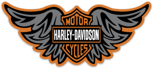 Harley Davidson Motorcycle Classic Style Logo Type with Wings Die-cut MAGNET - Picture 1 of 1