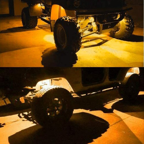 10 Pods Amber LED Rock Crawling Light Offroad Truck UTV ATV Underbody Lights EOD - Picture 5 of 7