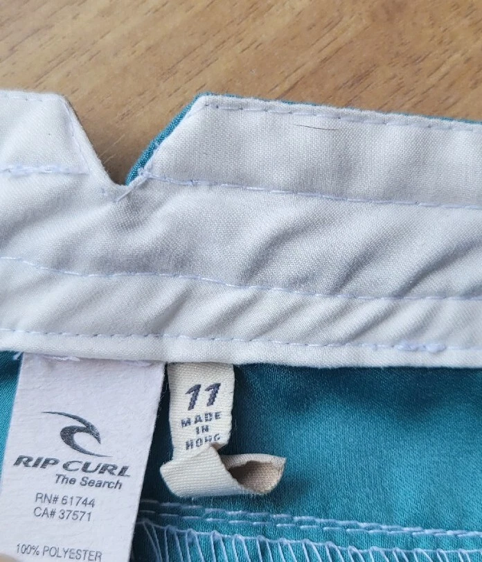 Rip Curl Men's Size 34 Boardshorts Drawstring Teal - Image 4 of 4