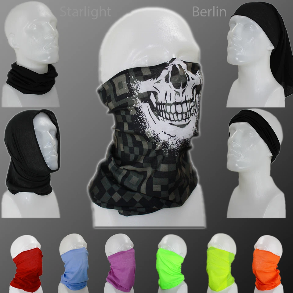 MARKENLOS Bandana Multifunktionstuch Tuch Schal Halstuch Maske Kopftuch Loopschal