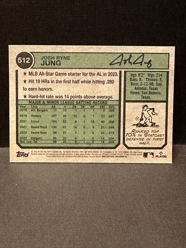 2023 Topps Heritage High JOSH JUNG RC #512 - Picture 2 of 2