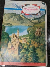 Vintage Schloss Neuschwanstein Paper Cut-out Castle Building Kit J.F. Schreiber