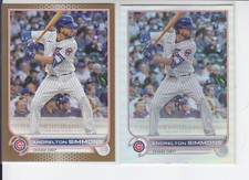 (2) 2022 Topps Update Andrelton Simmons Gold /2022 + Rainbow Foil Braves #US87
