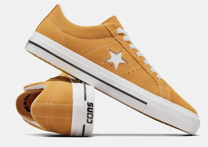 靴 CONVERSE JACK STAR GOLD SUEDE 28cm Converse One Star Pro Suede Low Sunflower Gold for Sale