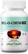 MAXI HEALTH Mel-O-Chew  1 mg  Sleep Aid Tablets 100 Chewies NEW SEALED EXP 09/25